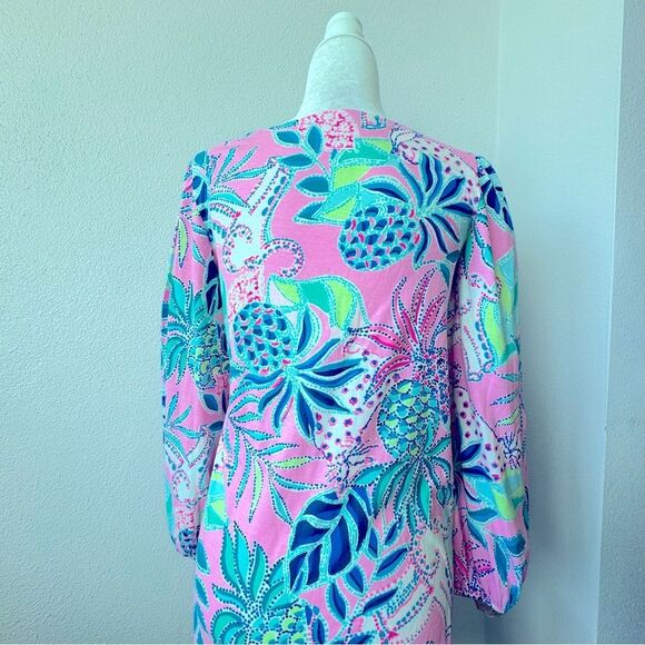 Lilly Pulitzer Floral Pineapple Dress Colorful Pink Blue Green SZ S NWOT - Picture 6 of 9